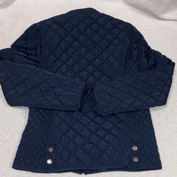 Zara for girls Kids Navy Quilted zip classic Jacket size 13/14 164cm - Picture 8 of 9